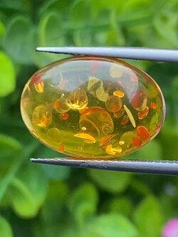 อำพัน Amber 3.71 กะรัต พลอยแท้ อัญมณีมงคลประจําวันเกิด เครื่องประดับพลอย