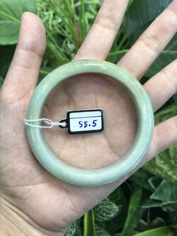 หยก พม่า แท้ Jade กำไลหยก 55.5 มม. (Jade bracelet) พม่า (Myanmar)