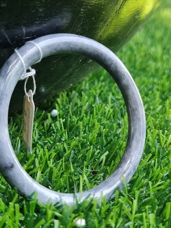 JB6711008 หยก พม่า แท้ Jade กำไลหยก 55.5 มม. (Jadeite bracelet) พม่า (Myanmar)