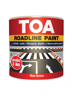 ทีโอเอ สีทาถนน ชนิดสะท้อนแสง TOA ROAD LINE PAINT สีตีเส้น สัญลักษณ์ ขอบฟุตบาท