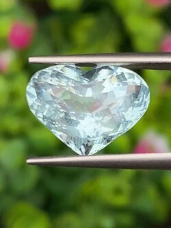 พลอย อความารีน Aquamarine 6.06 กะรัต (Cts.) พลอยแท้ อัญมณีมงคลประจําวันเกิด เครื่องประดับพลอย