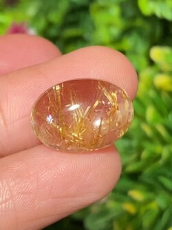 ไหมทอง ควอตซ์ Golden Rutilated Quartz 10.93 กะรัต Cts.พลอยแท้ อัญมณีมงคลประจําวันเกิด เครื่องประดับพลอย