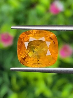 พลอย บุษราคัม Yellow Sapphire 6.13 กะรัต (Cts.) พลอยแท้ อัญมณีมงคลประจําวันเกิด เครื่องประดับพลอย