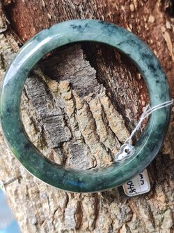 JB6804048 หยก พม่า แท้ Jade กำไลหยก 59.9 มม. (Jadeite bracelet) พม่า (Myanmar)