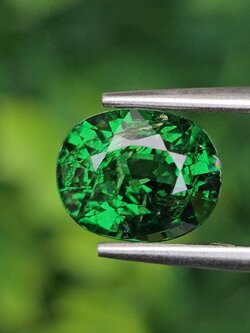 พลอย ซาโวไรท์ Tsavorite Garnet 2.98 กะรัต (Cts.) ดิบ Unheated อัญมณีมงคลประจําวันเกิด เครื่องประดับพลอย