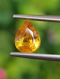 พลอย บุษราคัม yellow sapphire 1.19 กะรัต (Cts.) พลอยแท้ อัญมณีมงคลประจําวันเกิด เครื่องประดับพลอย