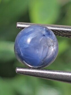 พลอย ไพลิน สตาร์ แซฟไฟร์ Blue Star Sapphire 2.86 กะรัต (Cts.) ดิบ Unheated พลอยแท้ อัญมณีมงคลประจําวันเกิด เครื่องประดับพลอย