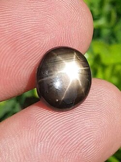 พลอย แบล็ค สตาร์ แซฟไฟร์ Black Star Sapphire 6.18 กะรัต (Cts.) ดิบ Unheated พลอยแท้ อัญมณีมงคลประจําวันเกิด เครื่องประดับพลอย