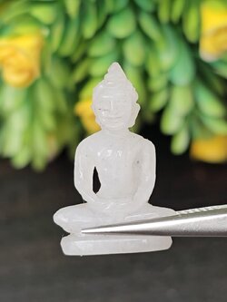 หยก แกะสลัก รูป พระ (Burmese jadeite) 14.7 กะรัต (cts.) หยก พม่า แท้