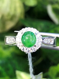 หยก พม่า แท้ Jade แหวนหยก (jadeite Ring) ดิบ (Size) 59 ไม่ผ่านการปรับปรุง (Type A) พม่า (Myanmar)