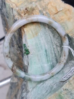 JB6711011 หยก พม่า แท้ Jade กำไลหยก 57.2 มม. (Jadeite bracelet) พม่า (Myanmar)
