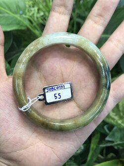 J05C0131 หยก พม่า แท้ Jade กำไลหยก 55.0 มม. (Jade bracelet) พม่า (Myanmar)