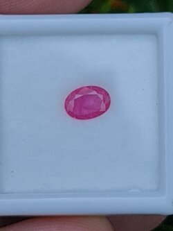 พลอย ชมพู พิ้ง แซฟไฟร์ Pink Sapphire 0.49 กะรัต (Cts.) พลอยแท้ อัญมณีมงคลประจําวันเกิด เครื่องประดับพลอย