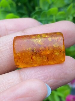 อำพัน Amber 9.53 กะรัต พลอยแท้ อัญมณีมงคลประจําวันเกิด เครื่องประดับพลอย