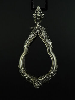 (แบบที่18) กรอบเนื้อไวท์บรอนซ์ชุบซาติน สำหรับองค์พระขนาด ความสูง 3 เซนติเมตร ความกว้าง 2 เซนติเมตร