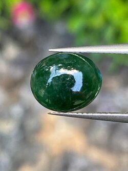 หยกพม่าเจียรนัย (Burmese jade ) 2.55 กะรัต หยกแท้ อัญมณีมงคลประจําวันเกิด เครื่องประดับหยก