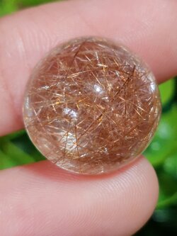 ไหมทอง ควอตซ์ Golden Rutilated Quartz 24.09 กะรัต Cts. พร้อมใบเซอร์ พลอยแท้ อัญมณีมงคลประจําวันเกิด เครื่องประดับพลอย