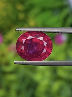 พลอย ทับทิม (Ruby Sapphire) 4.48 กะรัต (Cts.) พลอยแท้ อัญมณีมงคลประจําวันเกิด เครื่องประดับพลอย