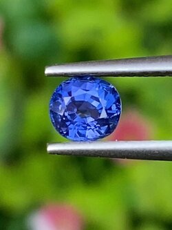 พลอย ไพลิน blue sapphire 0.72 กะรัต (Cts.) พลอยแท้ อัญมณีมงคลประจําวันเกิด เครื่องประดับพลอย