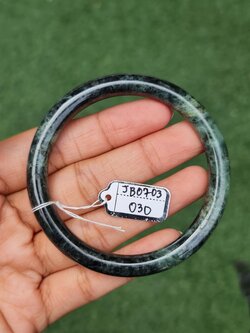 JB0703-030 หยก พม่า แท้ Jade กำไลหยก (Jadeite bracelet) พม่า (Myanmar) 58.1 มม.