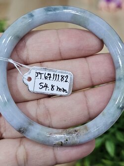 JT6711182 หยก พม่า แท้ Jade กำไลหยก 54.8 มม. (Jadeite bracelet) พม่า (Myanmar)