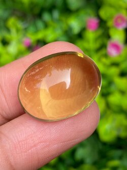 พลอย เลมอนควอตซ์ 24.88 กะรัต พลอยแท้ อัญมณีมงคลประจําวันเกิด เครื่องประดับพลอย