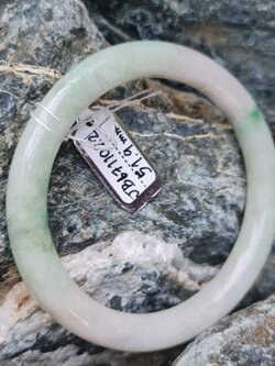 JB6711022 หยก พม่า แท้ Jade กำไลหยก 51.9 มม. (Jadeite bracelet) พม่า (Myanmar)