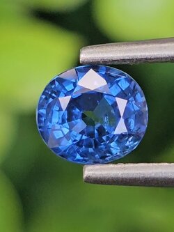 พลอย ไพลิน (Blue Sapphire) 1.06 กะรัต (Cts.) สีพิเศษ คอนฟลาวเวอร์ บลู (Cornflower Blue) พลอยแท้ อัญมณีมงคลประจําวันเกิด เครื่องประดับพลอย