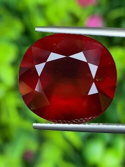 พลอย เฮลโซไนท์ การ์เน็ท Hessonite Garnet 14.22 กะรัต (Cts.) ดิบ Unheated พลอยแท้อัญมณีมงคล ประจําวันเกิด เครื่องประดับพลอย