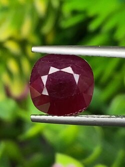 พลอย ทับทิม พม่า (Burmese Ruby Sapphire) 4.07 กะรัต พร้อมใบเซอร์ พลอยแท้ อัญมณีมงคลประจําวันเกิด เครื่องประดับพลอย