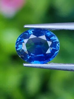 พลอย ไพลิน blue sapphire 1.28 กะรัต (Cts.) พลอยแท้ อัญมณีมงคลประจําวันเกิด เครื่องประดับพลอย