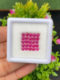 พลอย ทับทิม พม่า (Burmese Ruby Sapphire) 25 เม็ด 5.57 กะรัต พลอยแท้ อัญมณีมงคลประจําวันเกิด เครื่องประดับพลอย