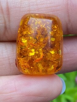 อำพัน Amber 12.25 กะรัต พลอยแท้ อัญมณีมงคลประจําวันเกิด เครื่องประดับพลอย