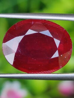 พลอย ทับทิม Ruby sapphire 12.75 กะรัต (Cts.) พลอยแท้ อัญมณีมงคลประจําวันเกิด เครื่องประดับพลอย