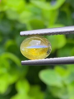 พลอย ตาแมว คริโซเบริล Cat eye Chrysoberyl 1.10 กะรัต (Cts.) พลอยแท้ อัญมณีมงคลประจําวันเกิด เครื่องประดับพลอย