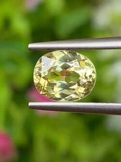 พลอย คริโซเบริล (Chrysoberyl) 1.48 กะรัต (Cts.) พลอยแท้ อัญมณีมงคลประจําวันเกิด เครื่องประดับพลอย