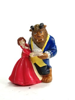 ฟิกเกอร์ยางตัน 2.5-3นิ้ว ***มีรอยถลอกหลายจุด ,เบลล์ จาก โฉมงามกับเจ้าชายอสูร ของดีสนีย์มือสองสภาพดี ขนาดตามรูป