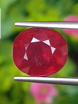 พลอย ทับทิม (Ruby Sapphire) 5.74 กะรัต (Cts.) พลอยแท้ อัญมณีมงคลประจําวันเกิด เครื่องประดับพลอย