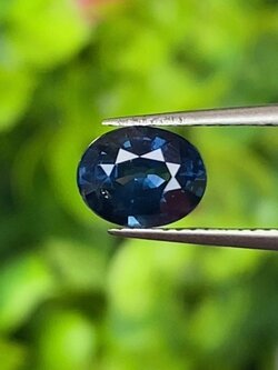 พลอย ไพลิน Blue Sapphire 1.05 กะรัต (Cts.) พลอยแท้ อัญมณีมงคลประจําวันเกิด เครื่องประดับพลอย