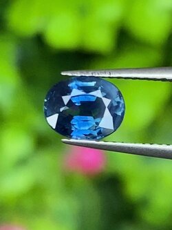 พลอย ไพลิน blue sapphire 1.22 กะรัต (Cts.) พลอยแท้ อัญมณีมงคลประจําวันเกิด เครื่องประดับพลอย