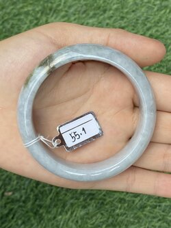 1101 หยก พม่า แท้ Jade กำไลหยก 55.1 มม. (Jadeite bracelet) พม่า (Myanmar)