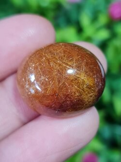 ไหมทอง ควอตซ์ Golden Rutilated Quartz 36.45 กะรัต Cts.พลอยแท้ อัญมณีมงคลประจําวันเกิด เครื่องประดับพลอย