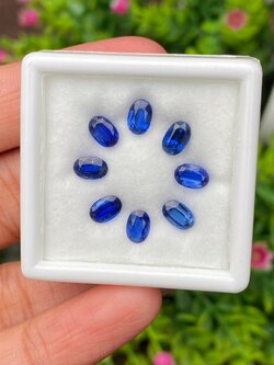 พลอย ไคยาไนต์ Kyanite 5.30 กะรัต (Cts.) 8 เม็ด พลอยแท้ อัญมณีมงคลประจําวันเกิด เครื่องประดับพลอย