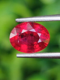 พลอย ทับทิม (Ruby Sapphire) 1.83 กะรัต (Cts.) พลอยแท้ อัญมณีมงคลประจําวันเกิด เครื่องประดับพลอย