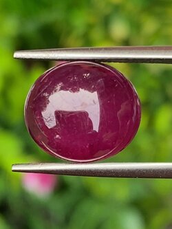 พลอย ทับทิม (Ruby Sapphire) 7.43 กะรัต (Cts.) พลอยแท้ อัญมณีมงคลประจําวันเกิด เครื่องประดับพลอย