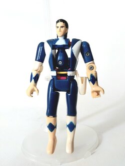 มีหลายภาพ, ของมีตามภาพ กดเข็มขัดไม่เด้ง ต้องพับเอง ,ตุ๊กตาแปลงร่าง บลูเรนเจอร์ จากขบวนการ เพาเวอร์เรนเจอร์ ขนาดตามรูป แปลงร่างได้