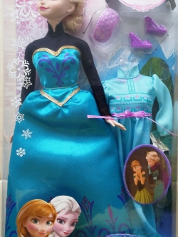 ของสะสมในแพ็ค Disney Princess, Princess Elsa, FROZEN เจ้าหญิงดิสนีย์, เซ็ทเจ้าหญิงเอลซ่า พร้อมชุดกลางวันและกลางคืน ลิขสิทธิ์แมทเทลMattel