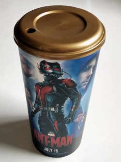 ของสะสม แก้วน้ำโรงหนัง แอ๊นท์แมน จากเมเจอร์ซีเนเพล็กซ์ ไม่มีท็อปเปอร์ Ant-Man, Wednesday 15 July