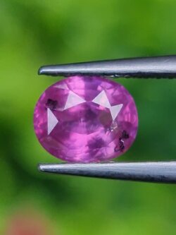 พลอย ชมพู พิ้ง แซฟไฟร์ Pink Sapphire 1.09 กะรัต (Cts.) พลอยแท้ อัญมณีมงคลประจําวันเกิด เครื่องประดับพลอย