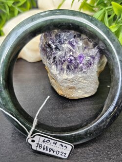 JB68041022 หยก พม่า แท้ Jade กำไลหยก 60.4 มม. (Jadeite bracelet) พม่า (Myanmar)